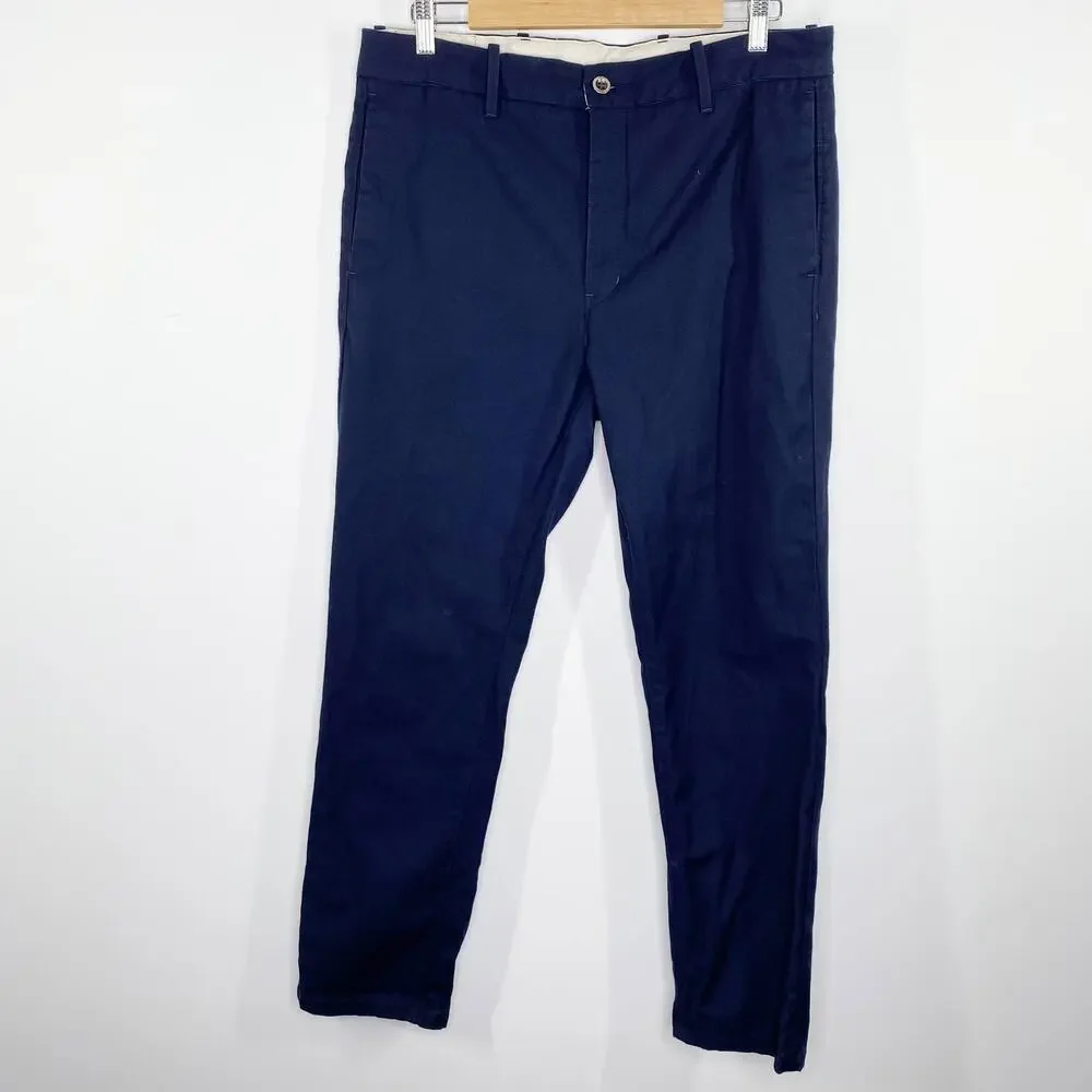 Levi's Navy Blue Cotton Blend Trouser Pants Men's Size 33 x‎ 30